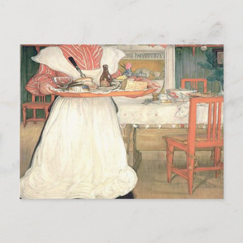 Martina Carrying Breakfast On A Tray Carl Larsson Postcard