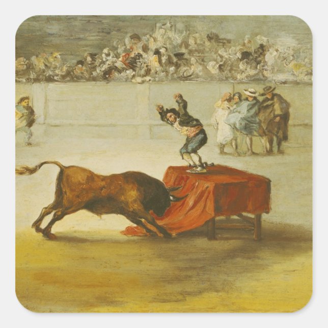 Martincho's Other Folly in the Bull Ring Square Sticker (Front)