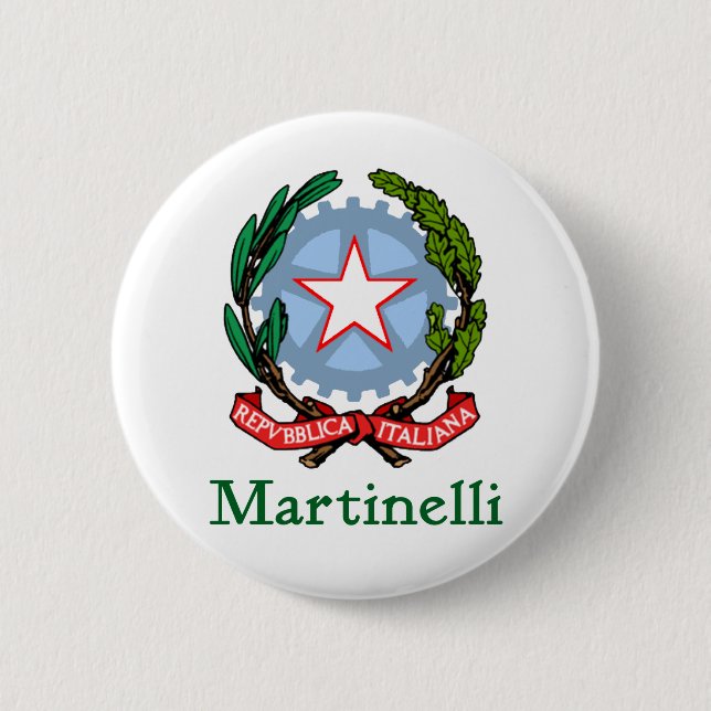 Martinelli Republic of Italy Pinback Button (Front)