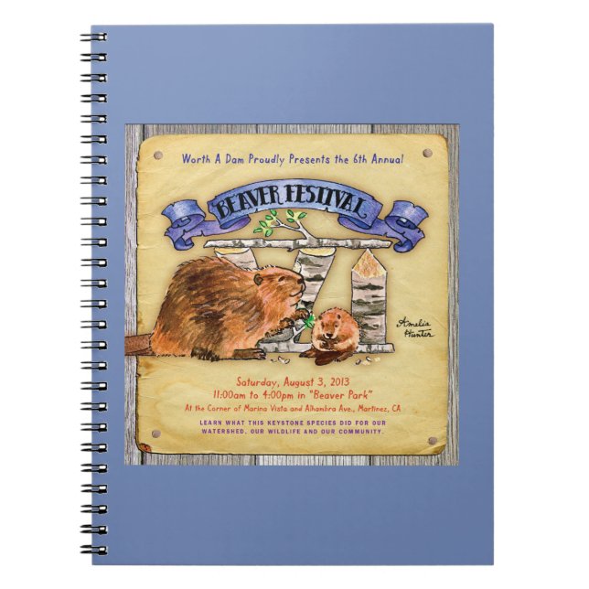 Martinez Beaver Festival VI Mama and Baby Notebook (Front)