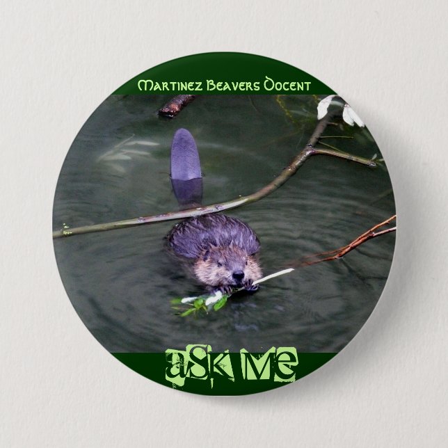 Martinez Beavers Docent,... - Customized Pinback Button (Front)