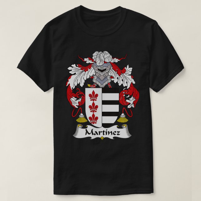 Martinez Coat of Arms  Family Crest  T-Shirt (Design Front)