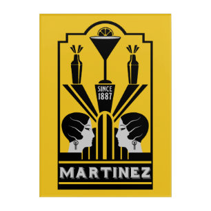 Martinez Cocktail Art Deco
