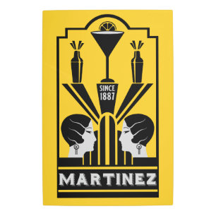 Martinez Cocktail Art Deco