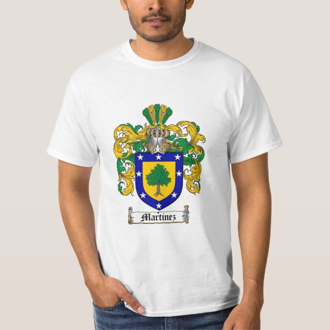 Martinez Family Crest - Martinez Coat of Arms T-Shirt (Front)