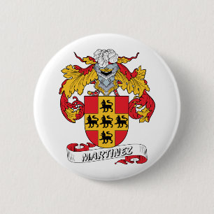 Martinez Family Crest Pinback Button