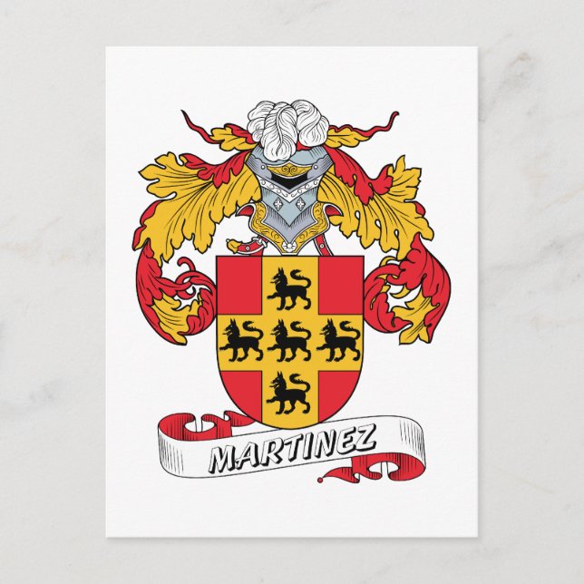 Martinez Family Crest Postcard (Front)