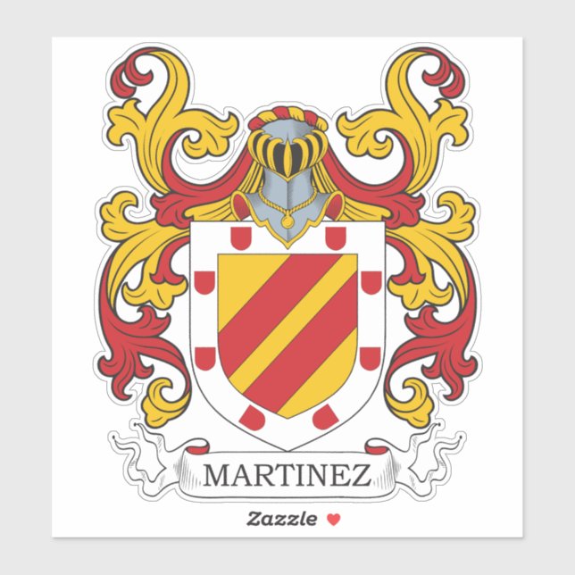Martinez Family Crest Sticker (Sheet)