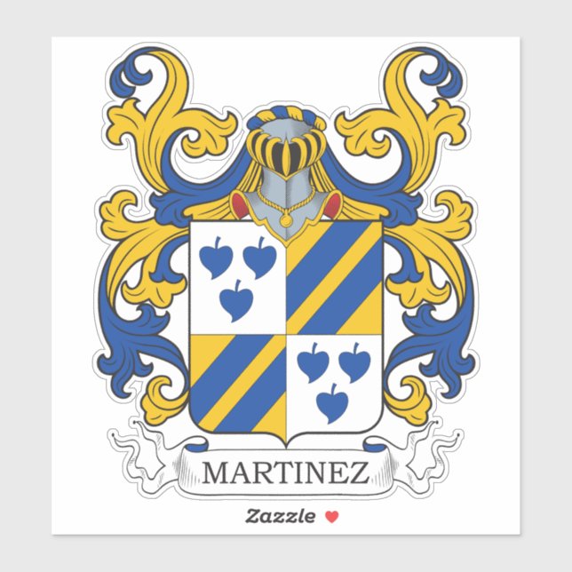 Martinez Family Crest Sticker (Sheet)