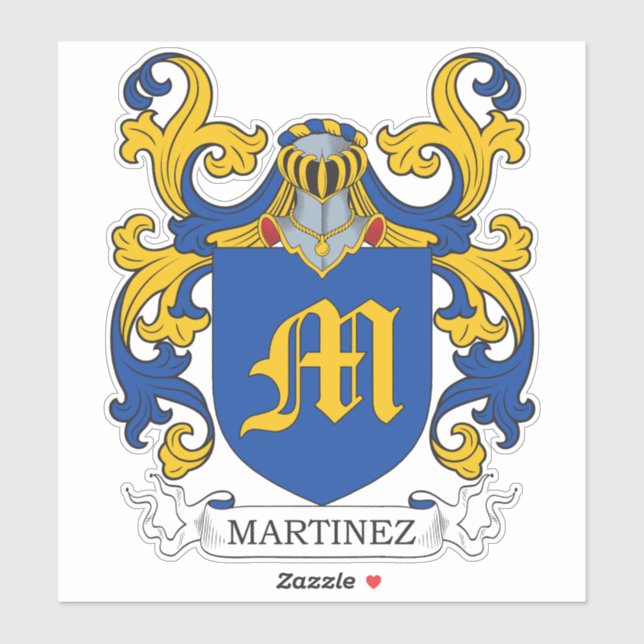 Martinez Family Crest Sticker (Sheet)