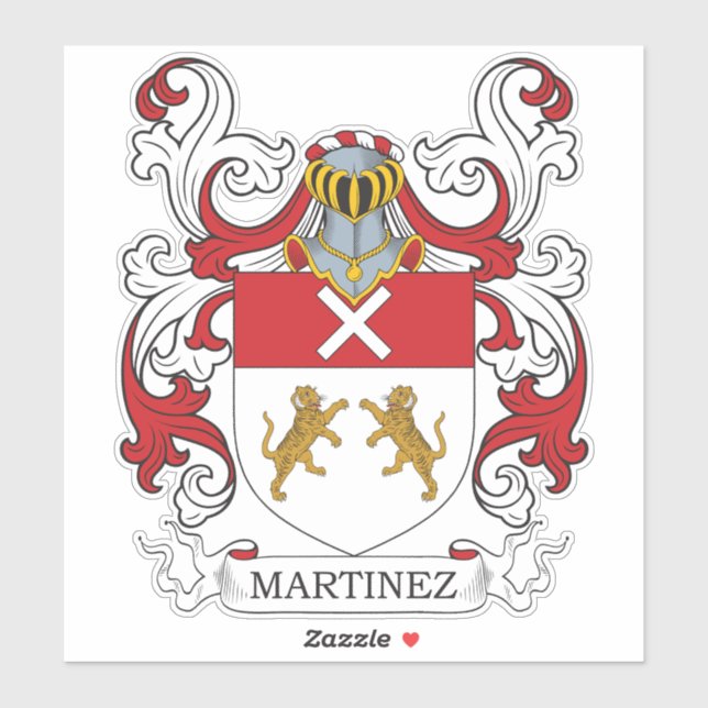 Martinez Family Crest Sticker (Sheet)