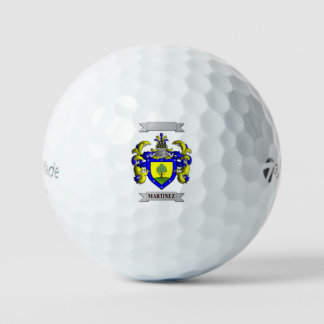 MARTINEZ FAMILY NAME SHIELD AND CREST GOLF BALL