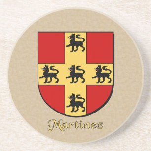 Martinez Heraldic Shield Coaster