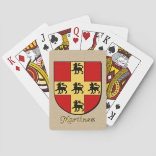 Martinez Heraldic Shield Poker Cards