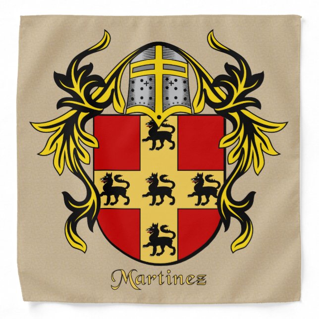 Martinez Historical Coat of Arms Bandana (Front)