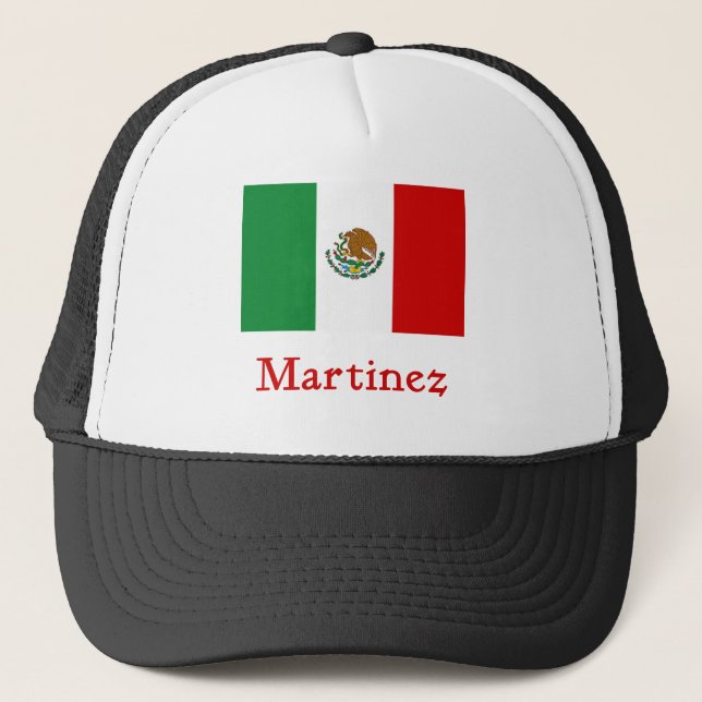Martinez Mexican Flag Trucker Hat (Front)