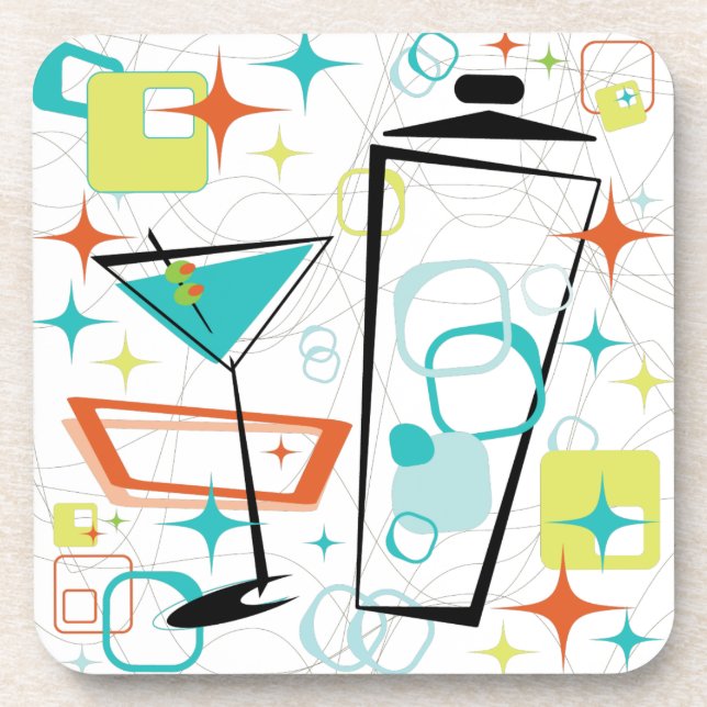 Martini A Go-Go! Drink Coaster (Front)