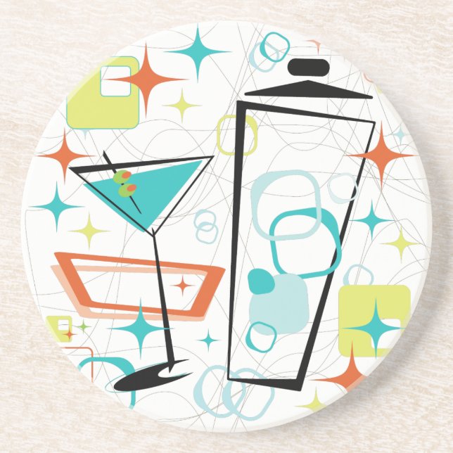 Martini A Go-Go! Drink Coaster (Front)