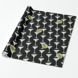 Martini and Olives Wrapping Paper