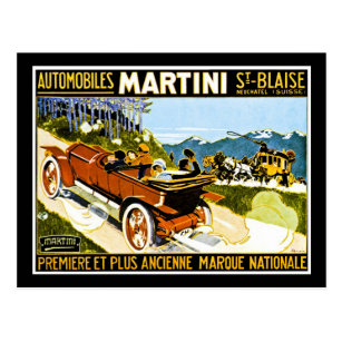 Martini Automobiles St Blaise Postcard - 