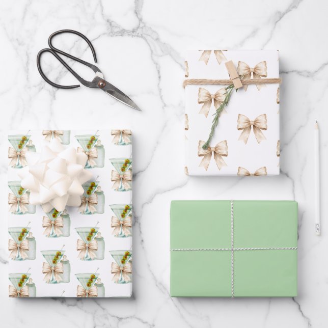 Martini Baby  Wrapping Paper Sheets (Front)