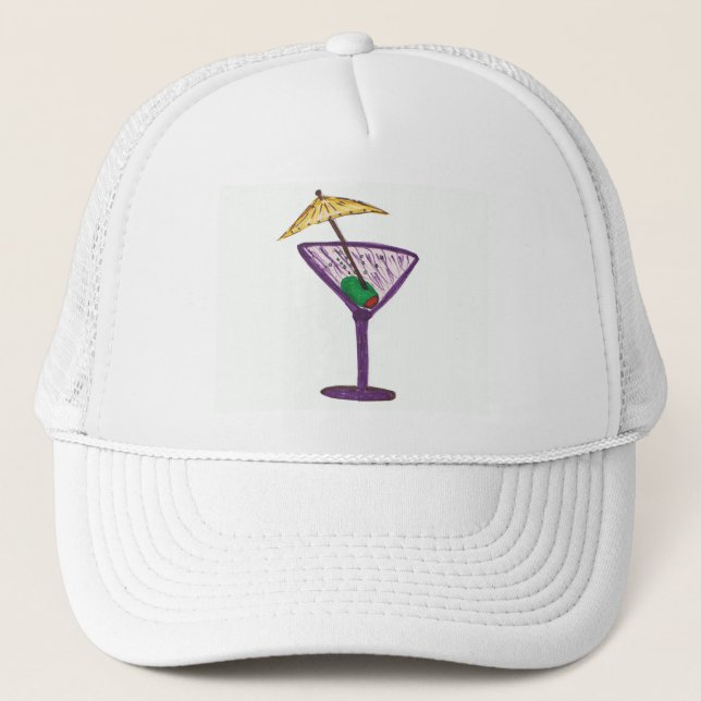 Martini Bachelorette Party Trucker Hat (Front)