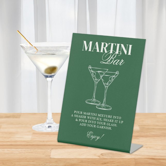 Martini Bar Bachelorette Weekend Pedestal Sign (Creator Uploaded)