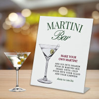 Martini Bar Green & Red Classy