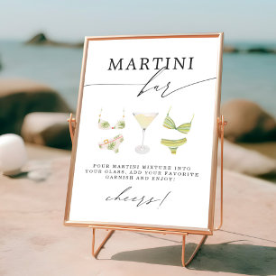 Martini Bar   Martinis & Bikinis Bridal Shower Poster