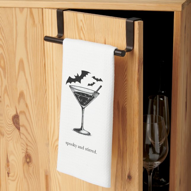Martini Bats Kitchen Towel (Thirds Fold)