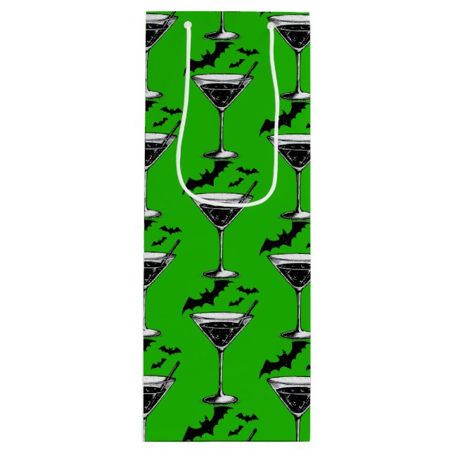 Martini Bats Wine Gift Bag (Front)