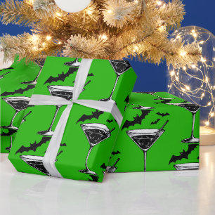 Martini Bats Wrapping Paper