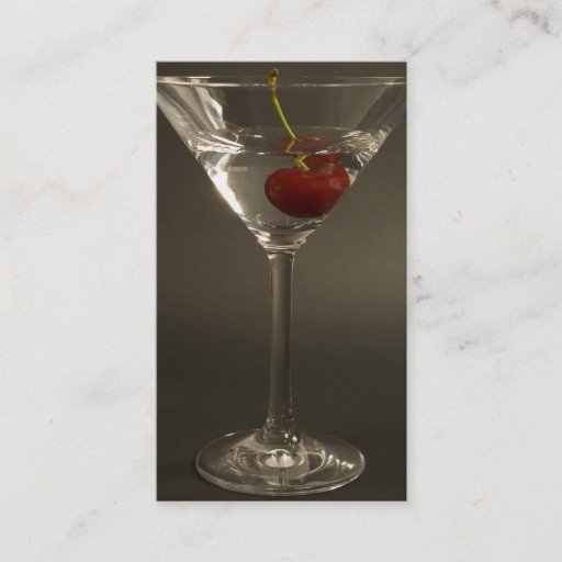 Customizable Martini Beverage Business Card