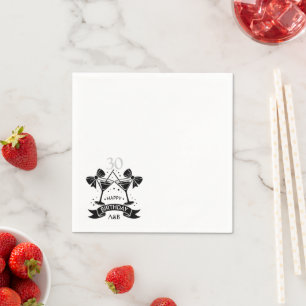 Martini Birthday Bow Napkins