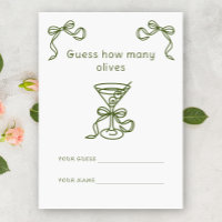 Martini & Bow How many olives bridal game