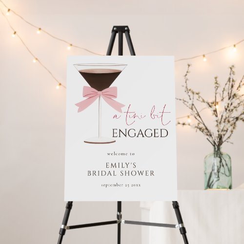 Martini Bow Tini Bit Engaged Welcome Bridal Shower Foam Board