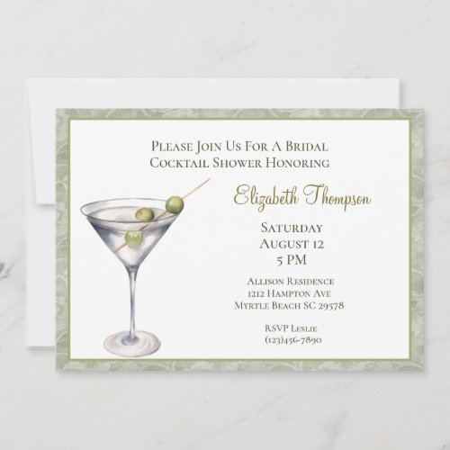 Martini  Bridal Shower Invitation