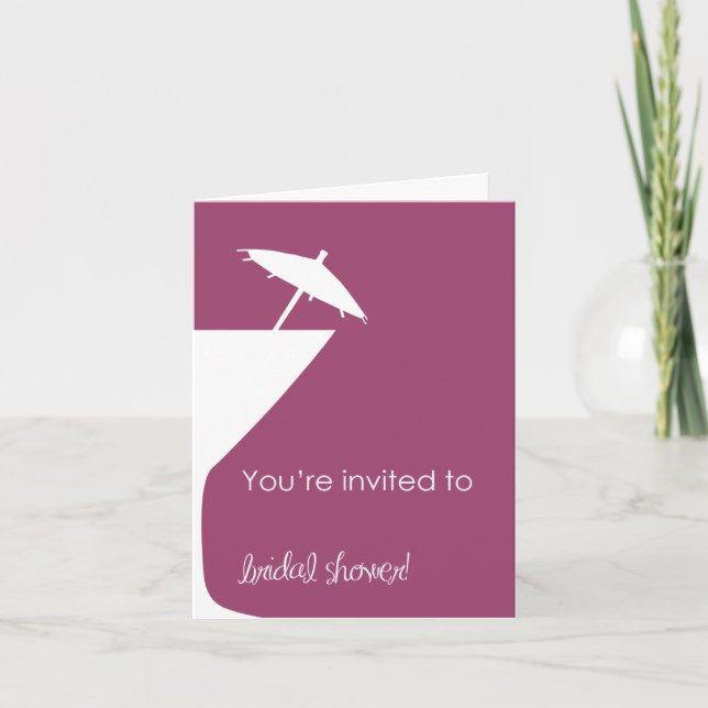 Martini Bridal Shower Invitation (Front)