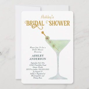Martini Bridal Shower Invite, Cocktail Shower Invitation