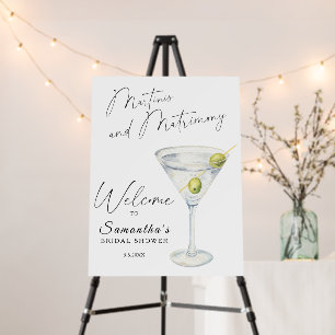 Martini Bridal shower Welcome Foam Board