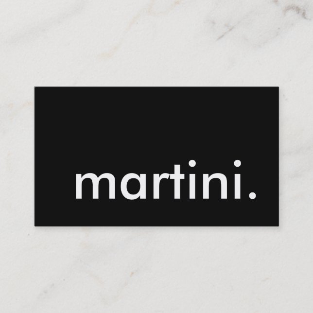 martini. business card (Front)