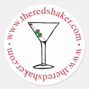 martini circle sticker - large