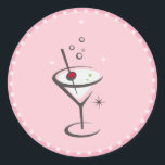 martini classic round sticker<br><div class="desc">Check out the rest of my postage and stationery items at http://www.zazzle.com/simplysostylish</div>