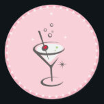 martini classic round sticker<br><div class="desc">Check out the rest of my postage and stationery items at http://www.zazzle.com/simplysostylish</div>