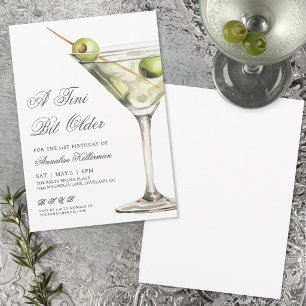 Martini Cocktail Adult Birthday Party Invitation
