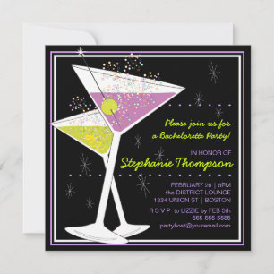 Martini Cocktail Bachelorette Party Invitation