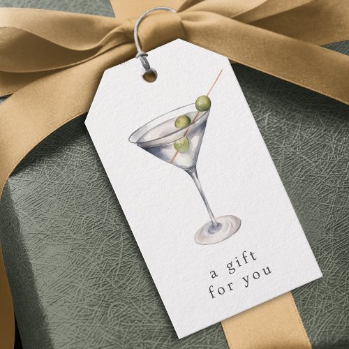 Martini Cocktail Bar Gift or Favor Tag