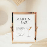 Martini Cocktail Bar Recipe Poster<br><div class="desc">This cocktail bar sign is perfect for any occasion! It's simple but elegant design will compliment any style. Message me for other cocktail options or see the whole collection.</div>