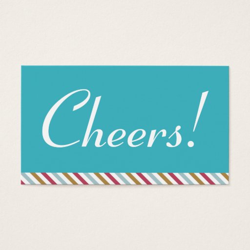 Customizable Martini cocktail blue holiday party drink ticket business cards