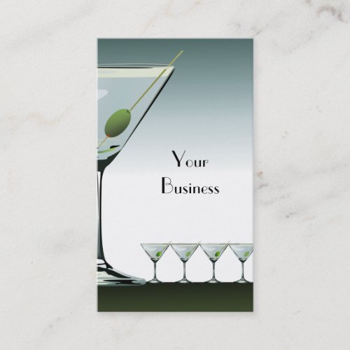 Martini Cocktail Business Card